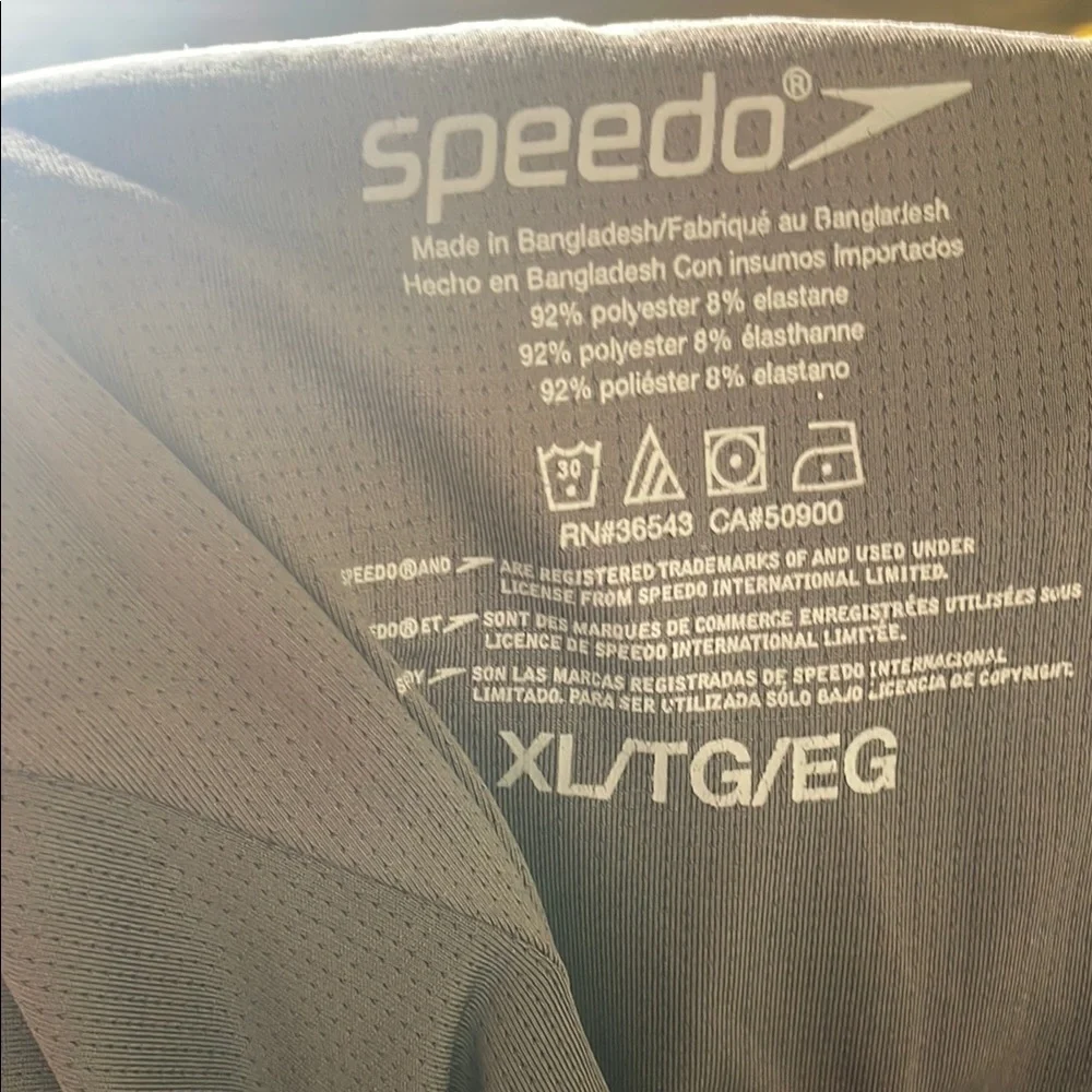 Speedo Gray Athletic Shorts Lightweight Elastic Waist​